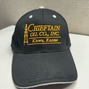 Vintage Oil Co KS OTTO Black Cap with Yellow Embroidery